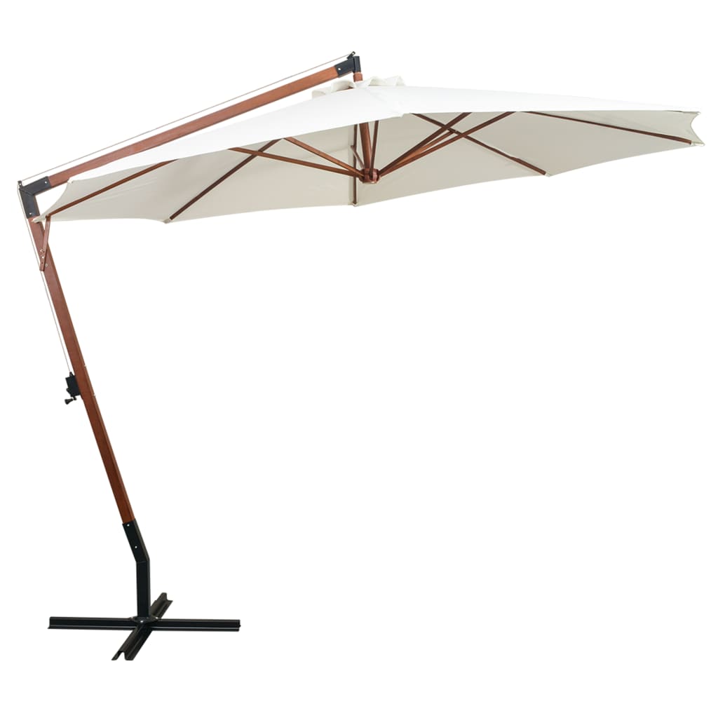 Ampelschirm mit Mast Anthrazit 3,5x2,9 m Massivholz Tanne