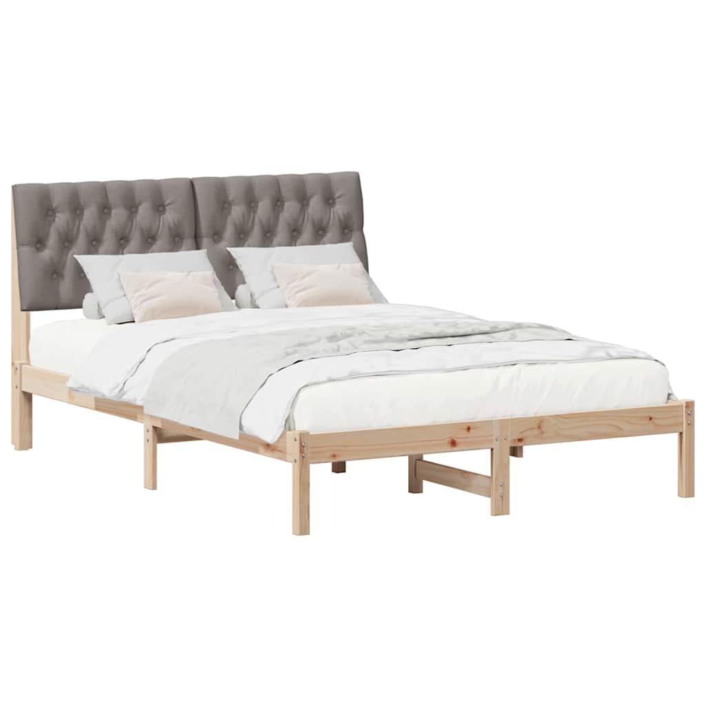Bettgestell mit gepolstertem Kopfteil Braun 200 x 200 cm