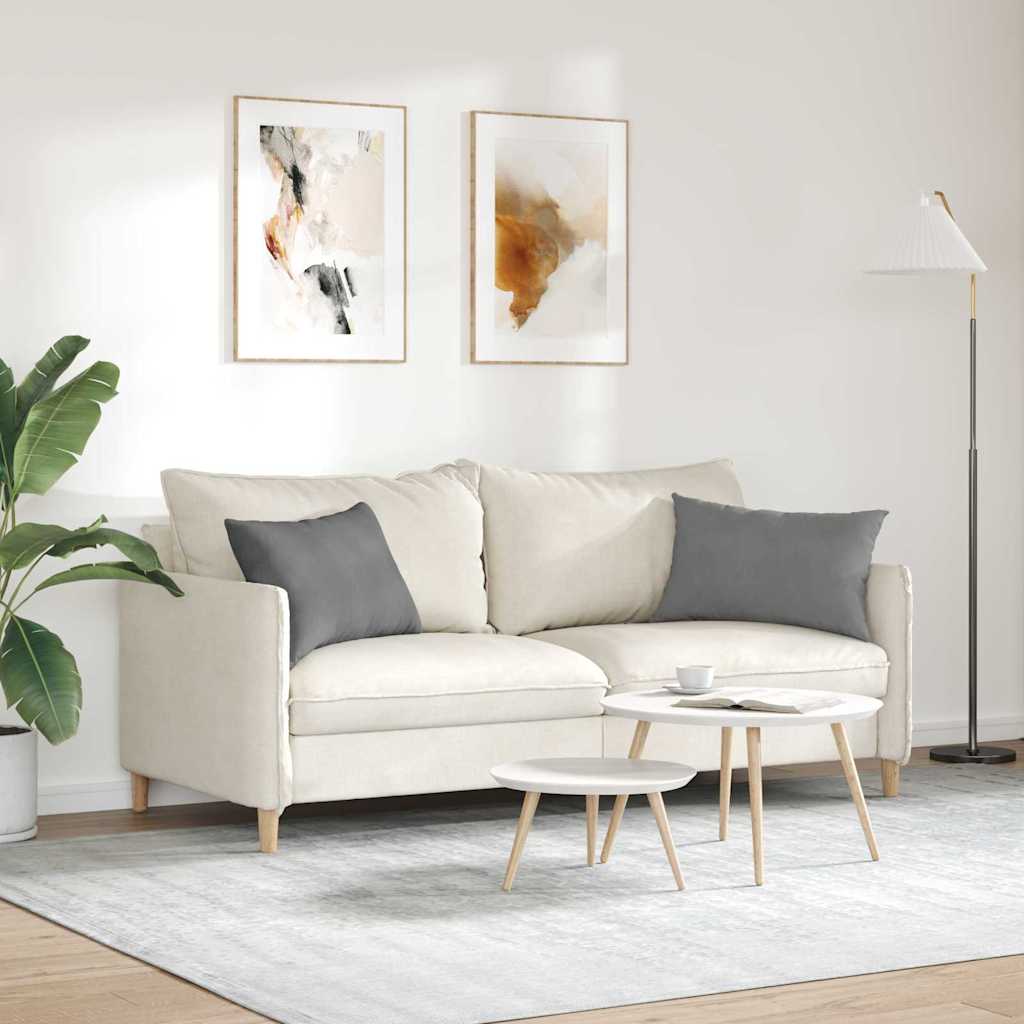 Sofakissen 2 Stück Taupe 50 x 30 cm Stoff