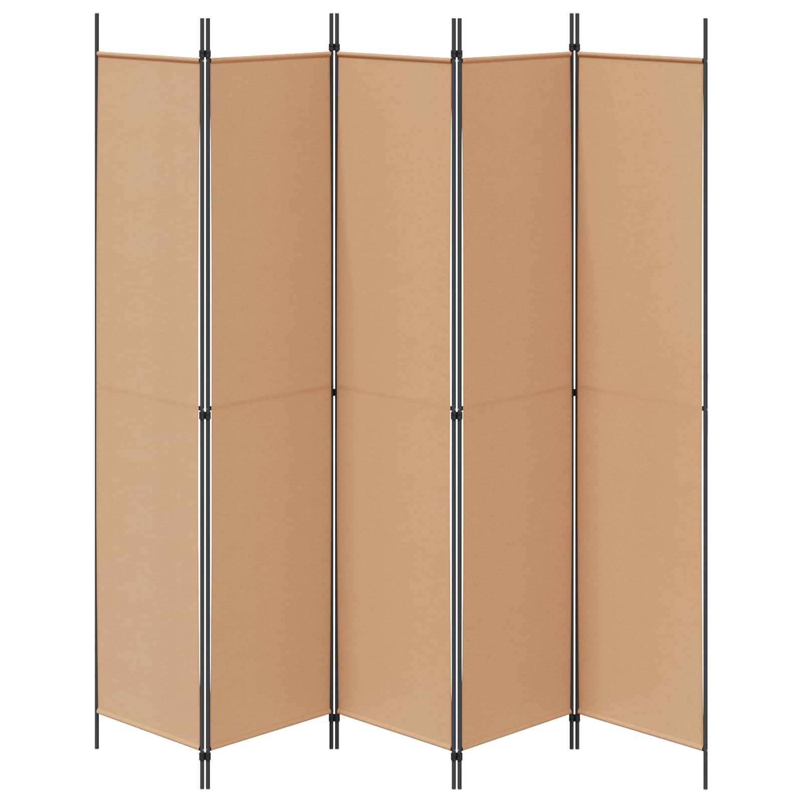 3-teiliger Raumteiler Beige 150 x 220 cm Stoff