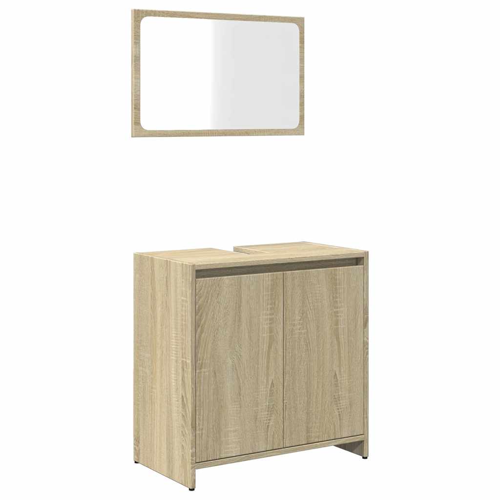 Badmöbel-Set Weiß Holzwerkstoff