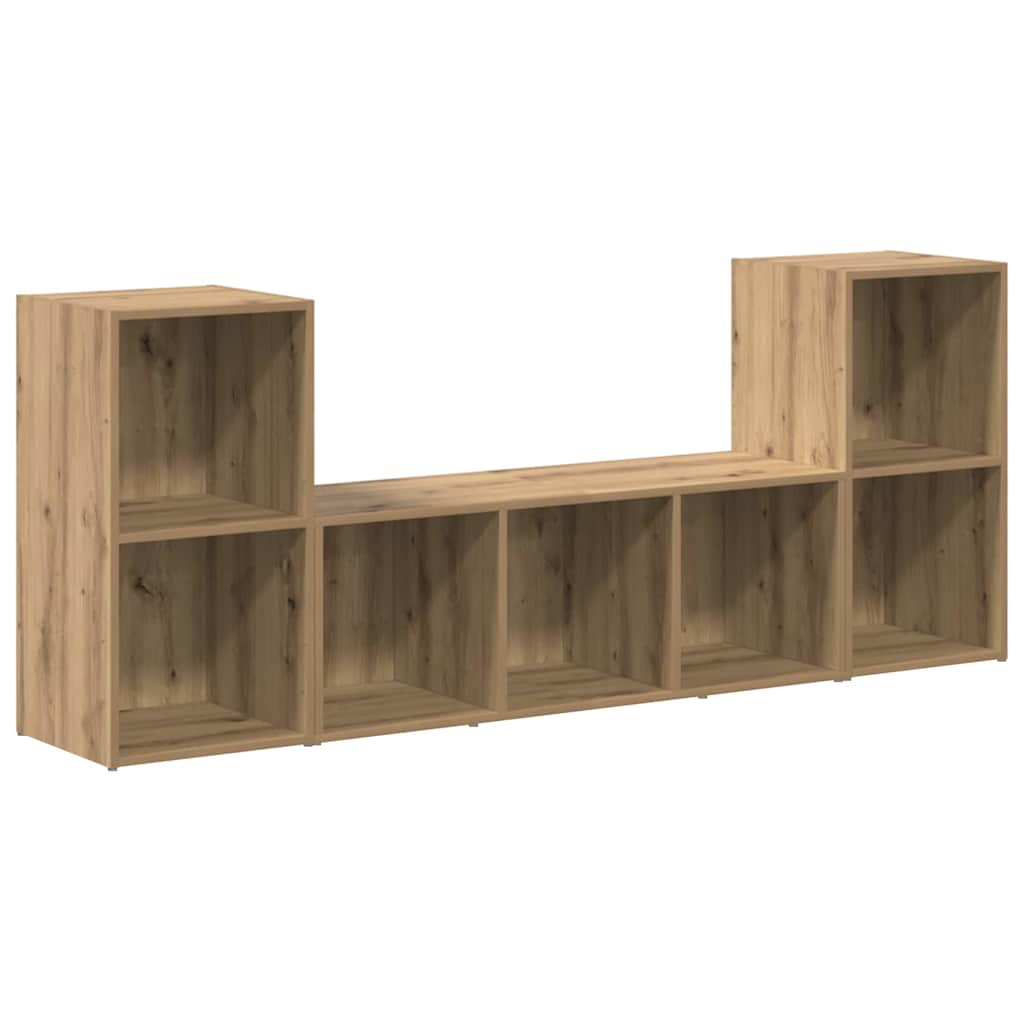 3-tlg. TV-Schrank-Set Weiß Holzwerkstoff