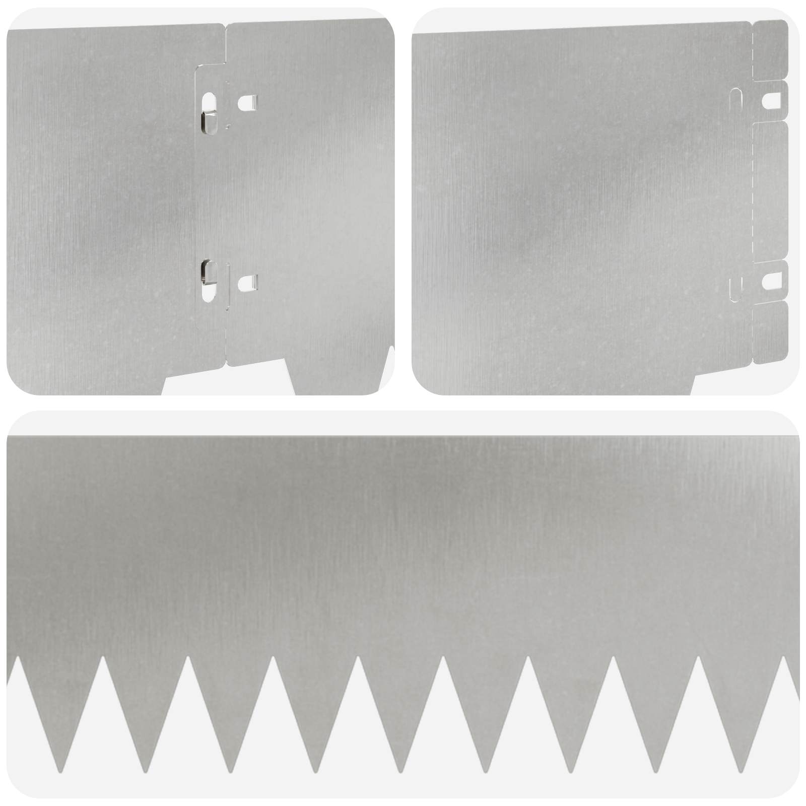 Raseneinfassung 10 pcs Länge Höhe 103 x 15 cm Stahl Schwarz