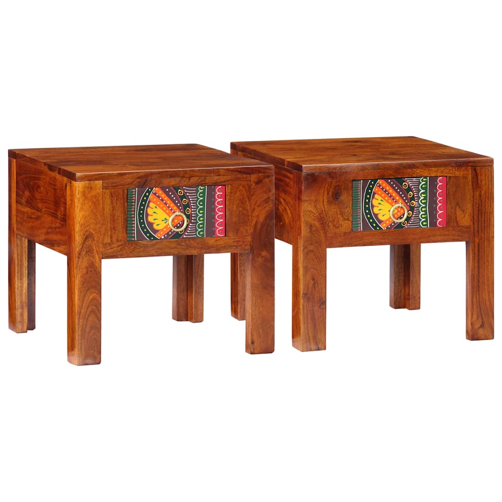 Nachttisch 40x35x45 cm Massivholz Akazie