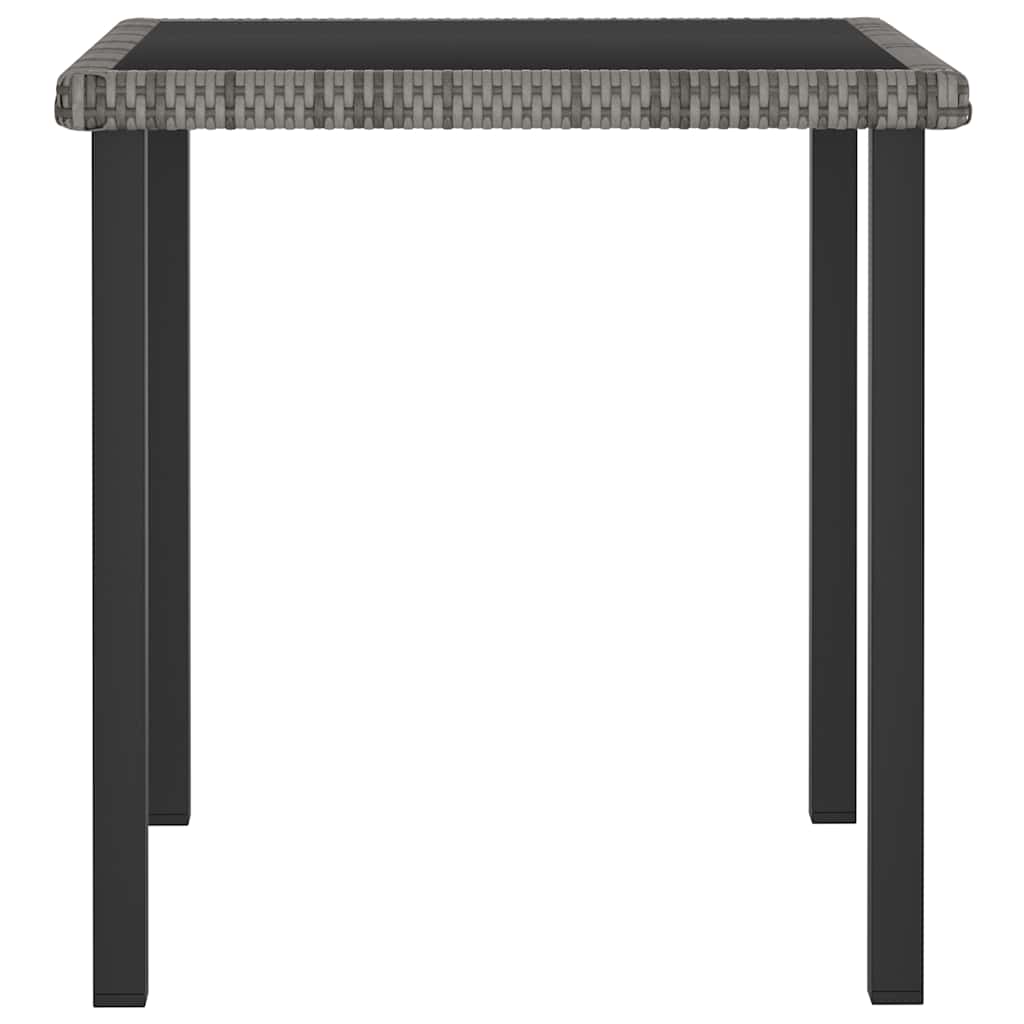 Garten-Esstisch Schwarz 140x70x73 cm Poly Rattan