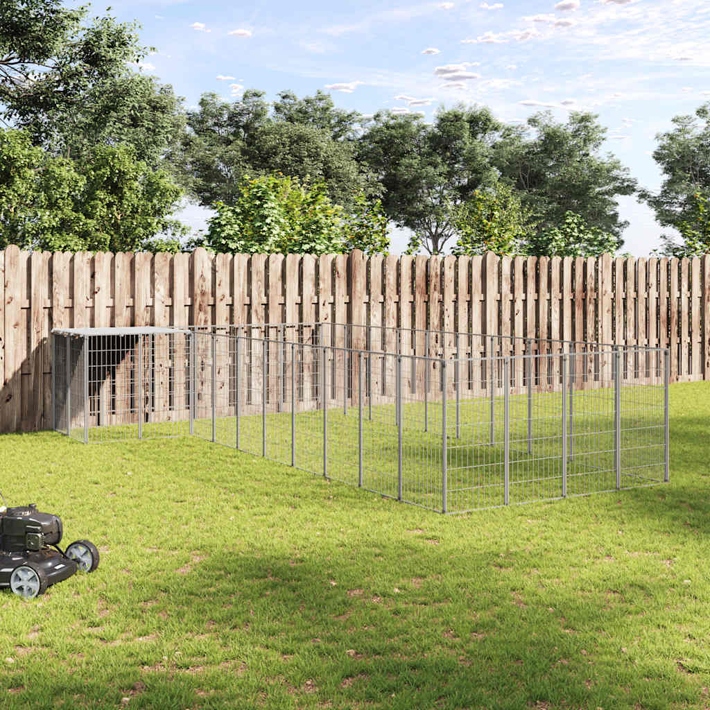 Hundezwinger Schwarz 7,26 m² Stahl