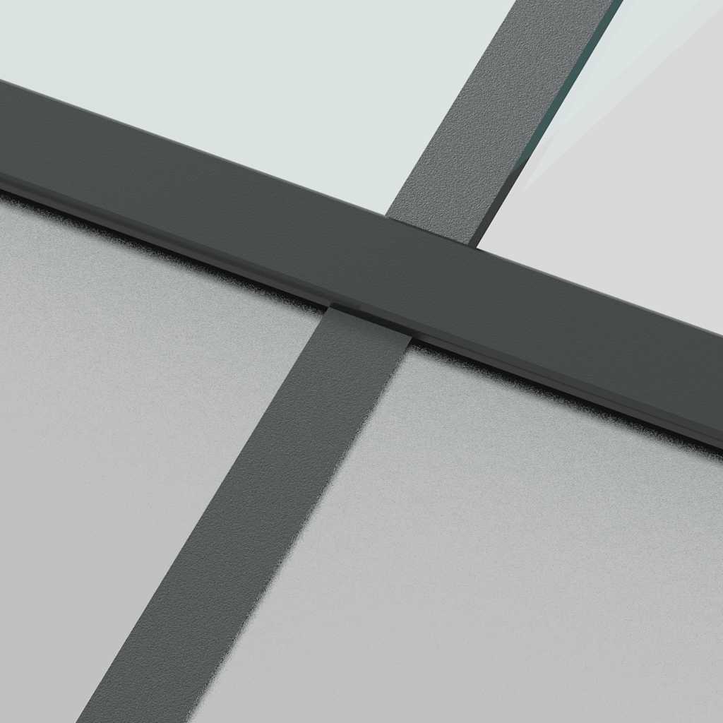 Schiebetür ESG-Glas und Aluminium 76x205 cm Schwarz