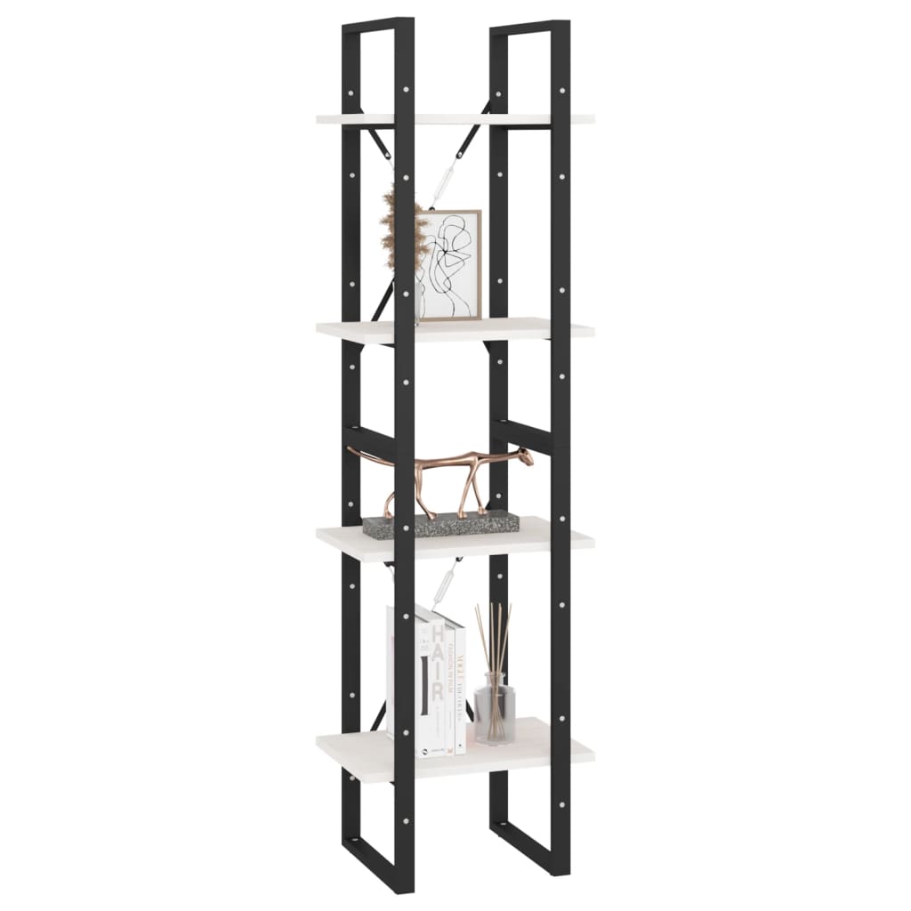 Bücherregal 2 Fächer Weiß 40x30x70 cm Holzwerkstoff