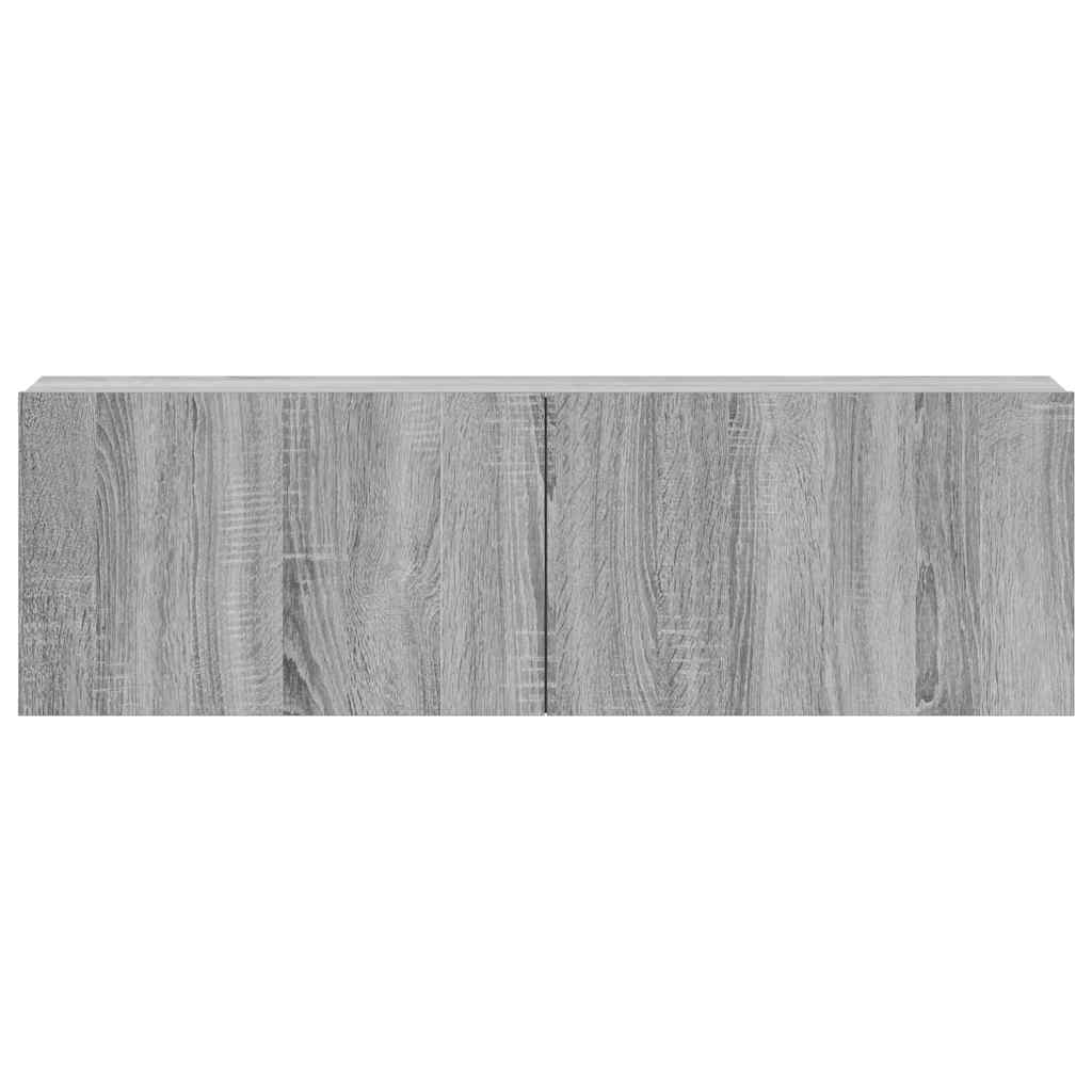 3-tlg. TV-Schrank-Set Weiß Holzwerkstoff