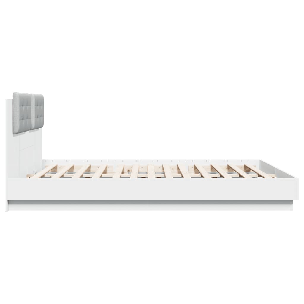 Bettgestell mit Kopfteil Grau Sonoma 180x200 cm Holzwerkstoff