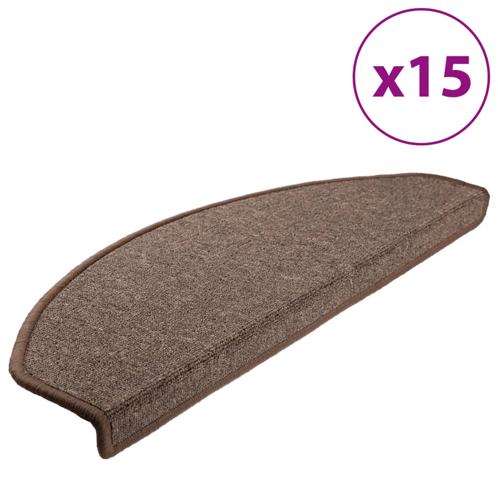 Stufenmatten 15 Stk. 56x17x3 cm Anthrazit Halbrund