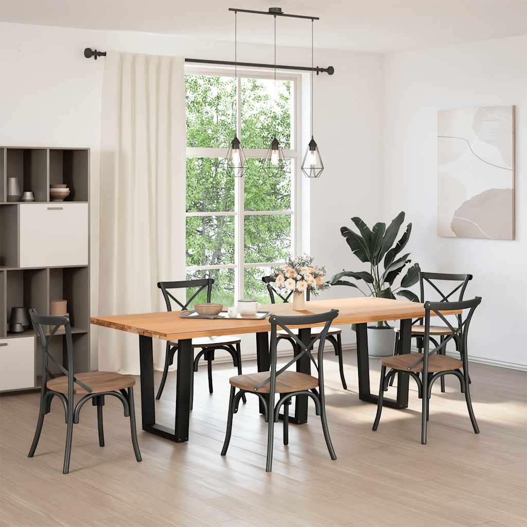 Couchtischbeine V-Form 2 Stück Schwarz 30x(30-31,3) cm Stahl