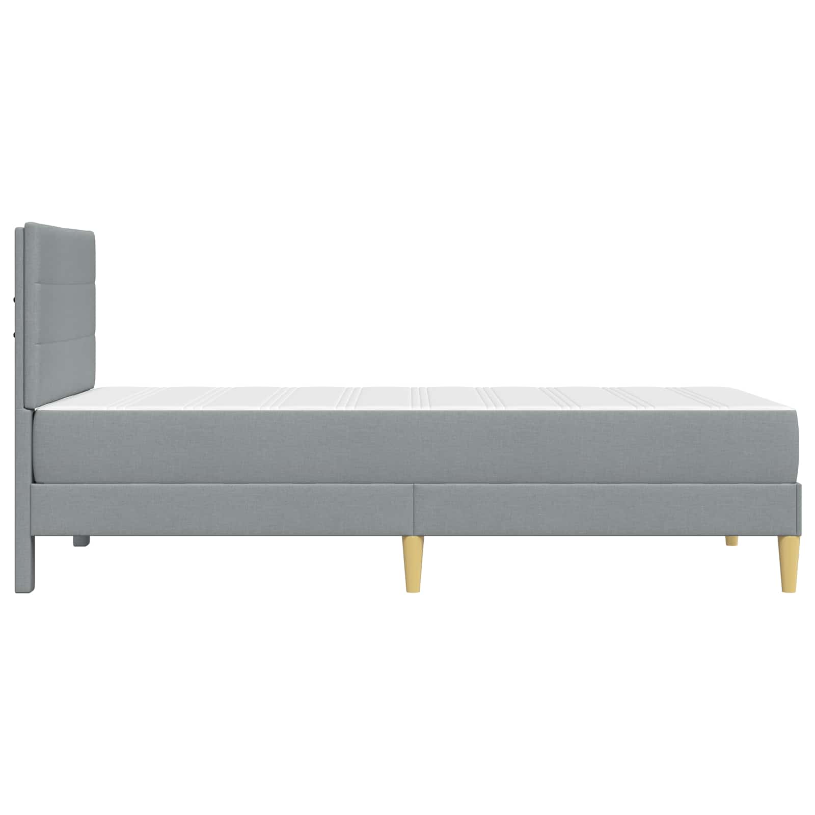 Bettrahmen Hellgrau 80 x 200 cm Polyester