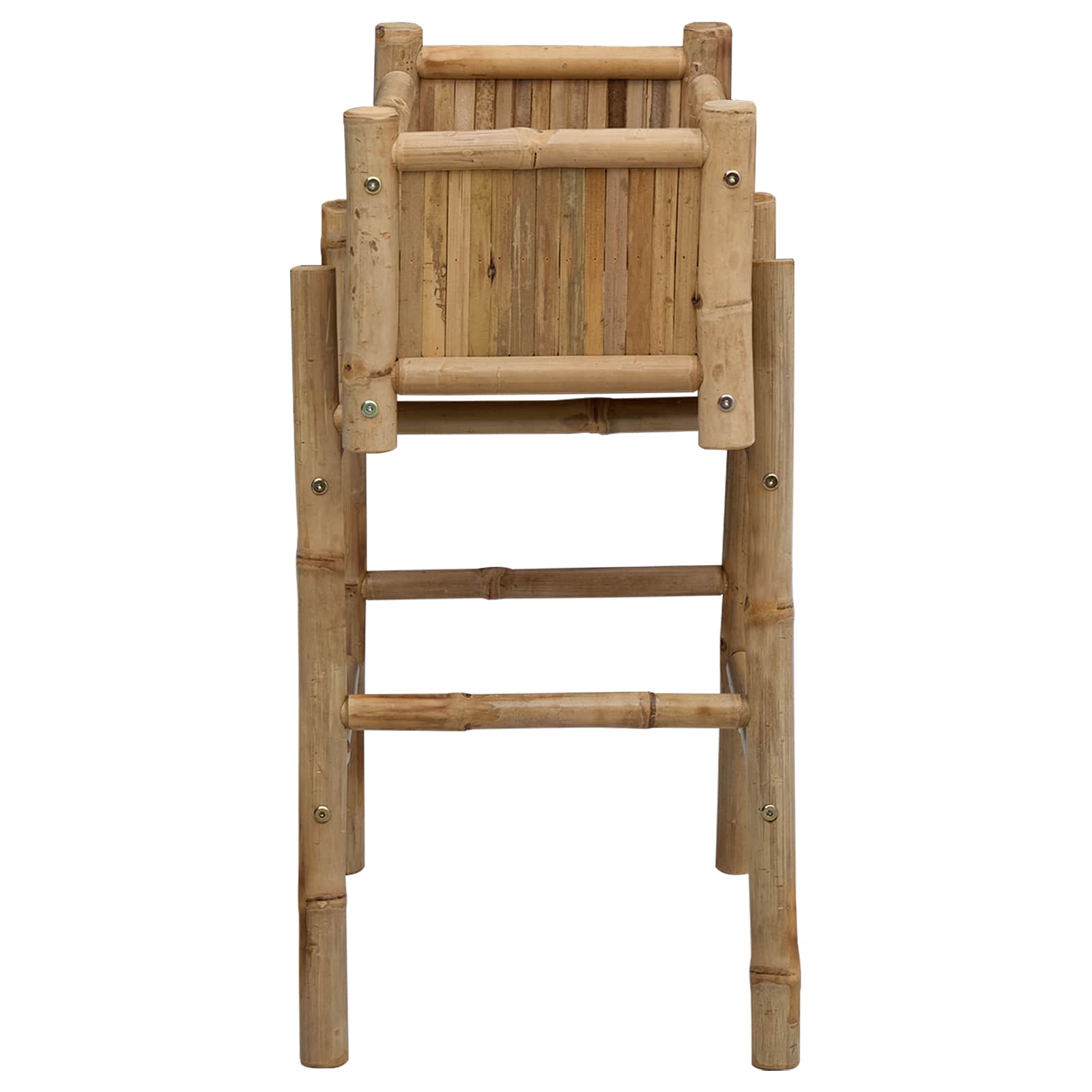 Gartenpflanzer mit Halter Natur 100 x 38 x 74 cm Bambus