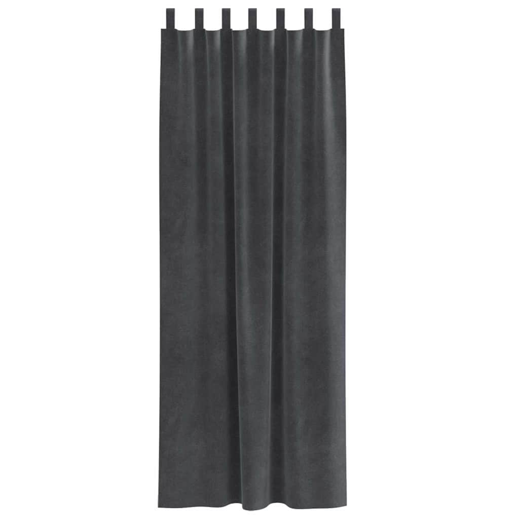 Verdunkelungsvorhänge 2 pcs Schwarz 140 x 140 cm Samt