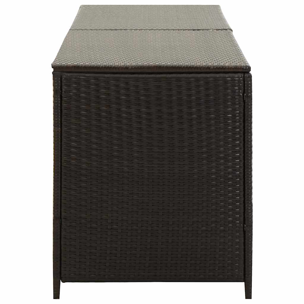Gartentruhe Schwarz 283L Poly Rattan