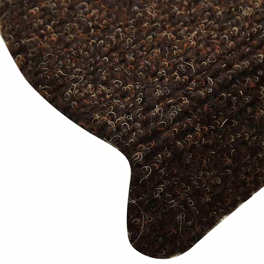Stufenmatten Selbstklebend 15 Stk. 56x17x3 cm Hellbraun Halbrund