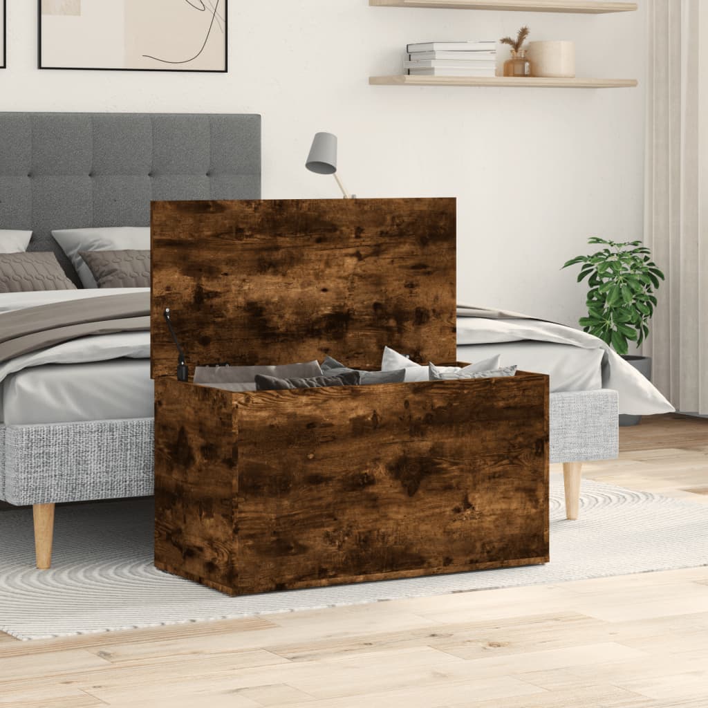 Aufbewahrungstruhe Weiß 84x42x46 cm Holzwerkstoff