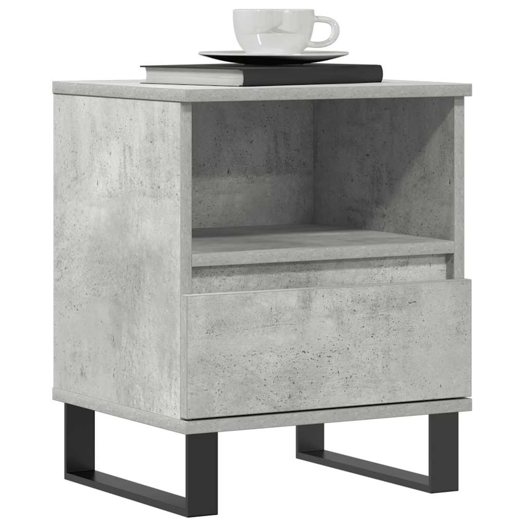 Bettschrank Schwarz Eichen-Optik 40 x 35 x 50 cm Holzwerkstoff