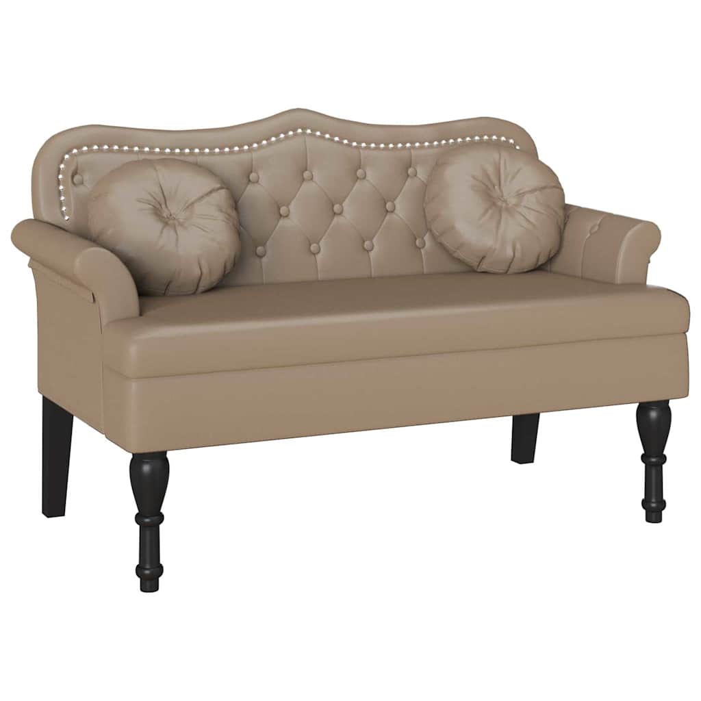Chesterfield Bank Creme 120,5 x 65 x 75 cm Kunstleder