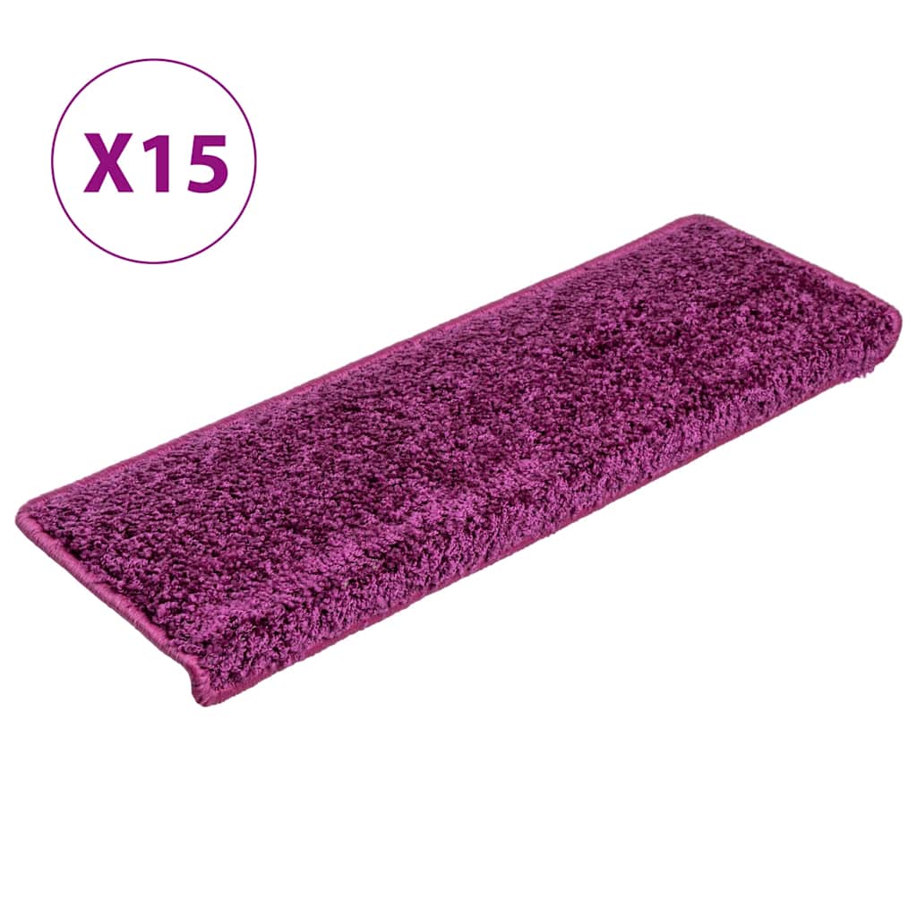 Stufenmatten 15 Stk. 65x21x4 cm Grau Rechteckiger Rand