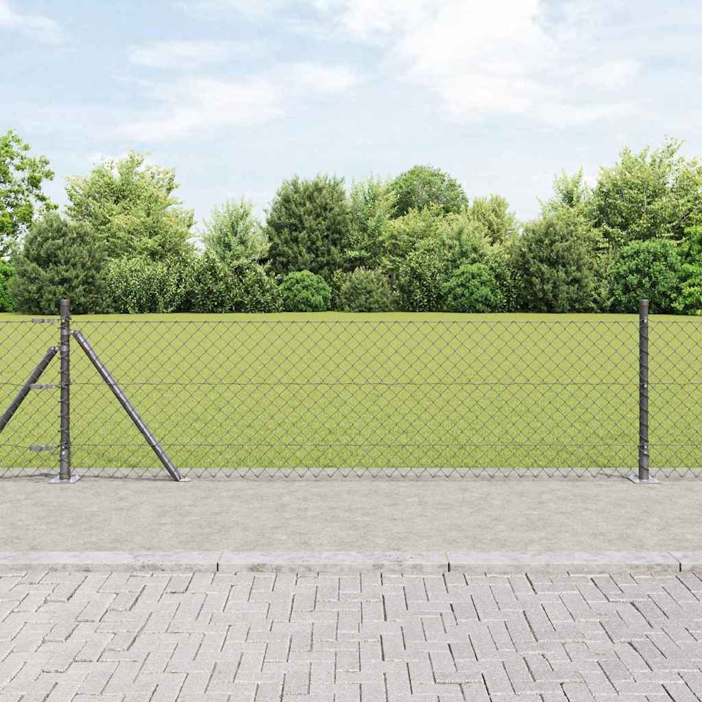 Outdoor Kettenglied-Zaun Erdfixierung 10 x 0,4 m Grün Netz