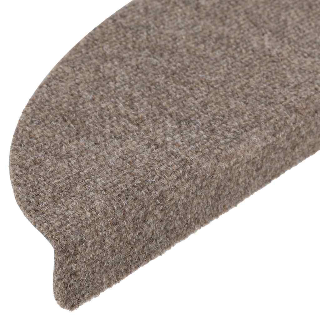 Stufenmatten Selbstklebend 15 Stk. 56x17x3 cm Hellbraun Halbrund