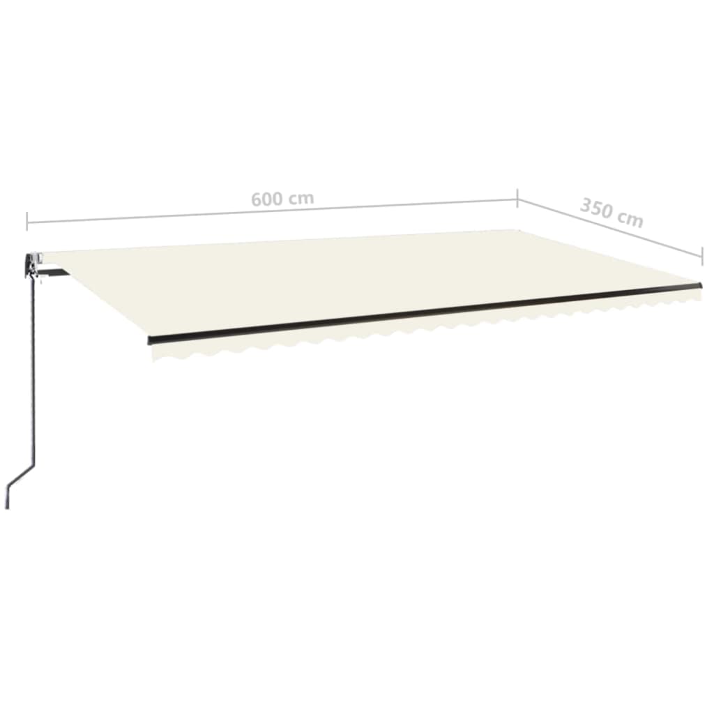 Markise Automatisch Einziehbar 350x250 cm Creme