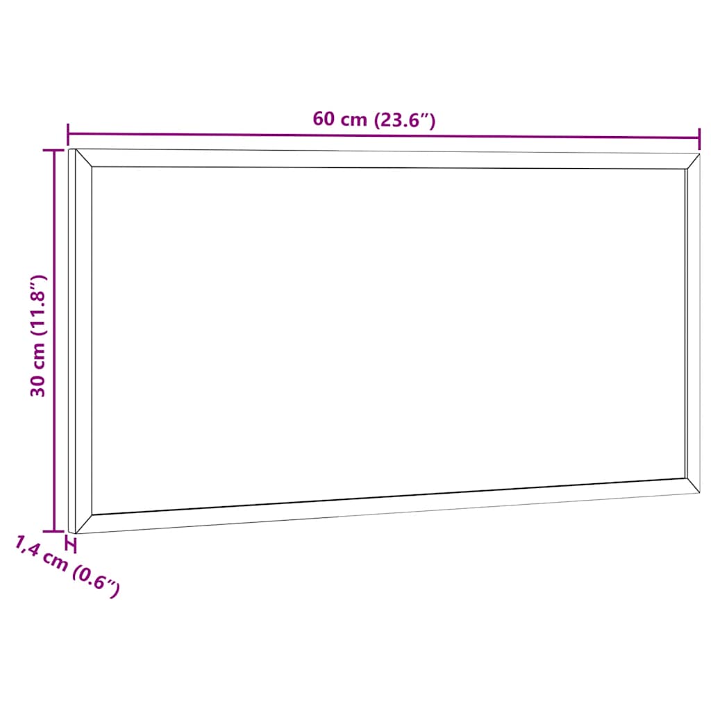 Magnetisches Whiteboard mit massivem Kiefernholzrahmen 40x30 cm