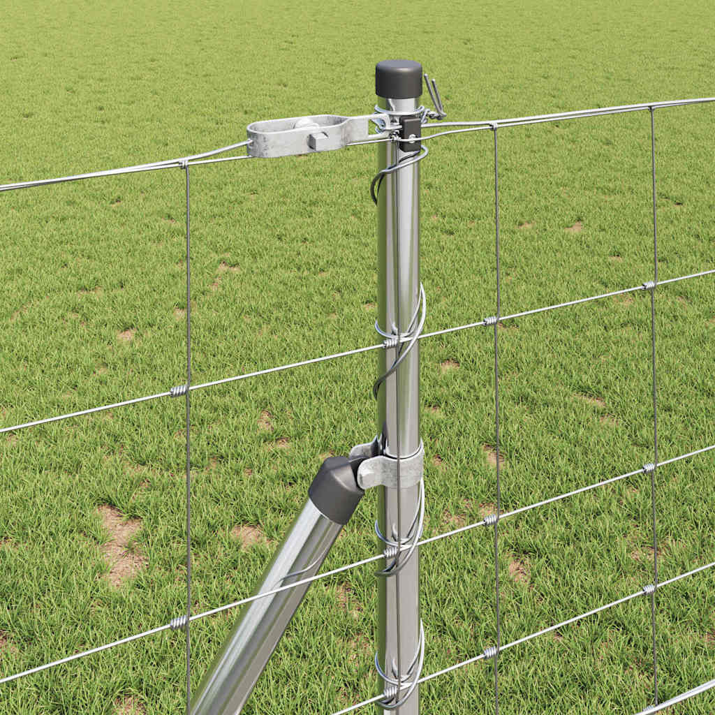 Ground Fix Geschweißter Drahtzaun 25 x 0,8 m Silber Netz