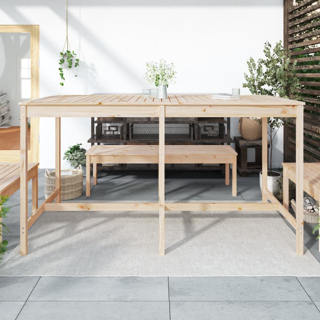 Gartentisch 82,5x82,5x110 cm Massivholz Kiefer