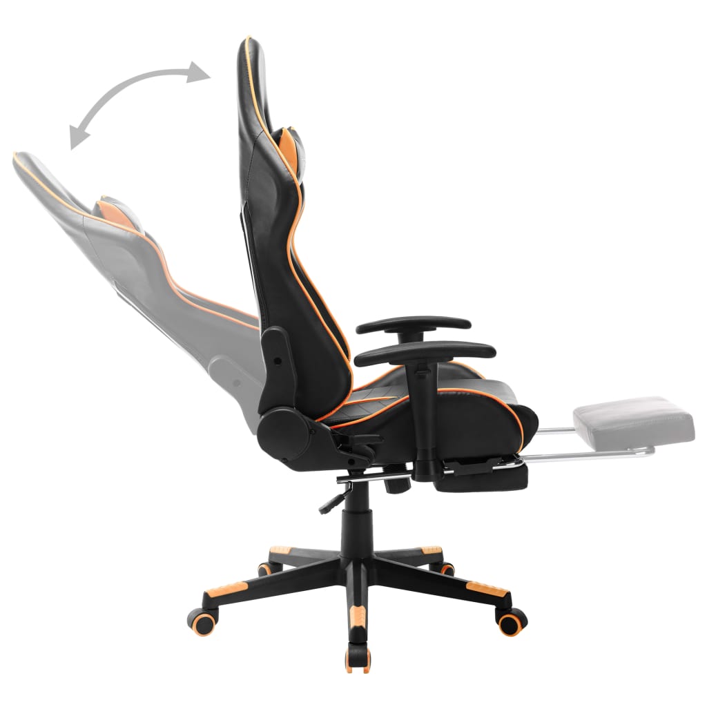 Gaming-Stuhl Schwarz und Blau Kunstleder