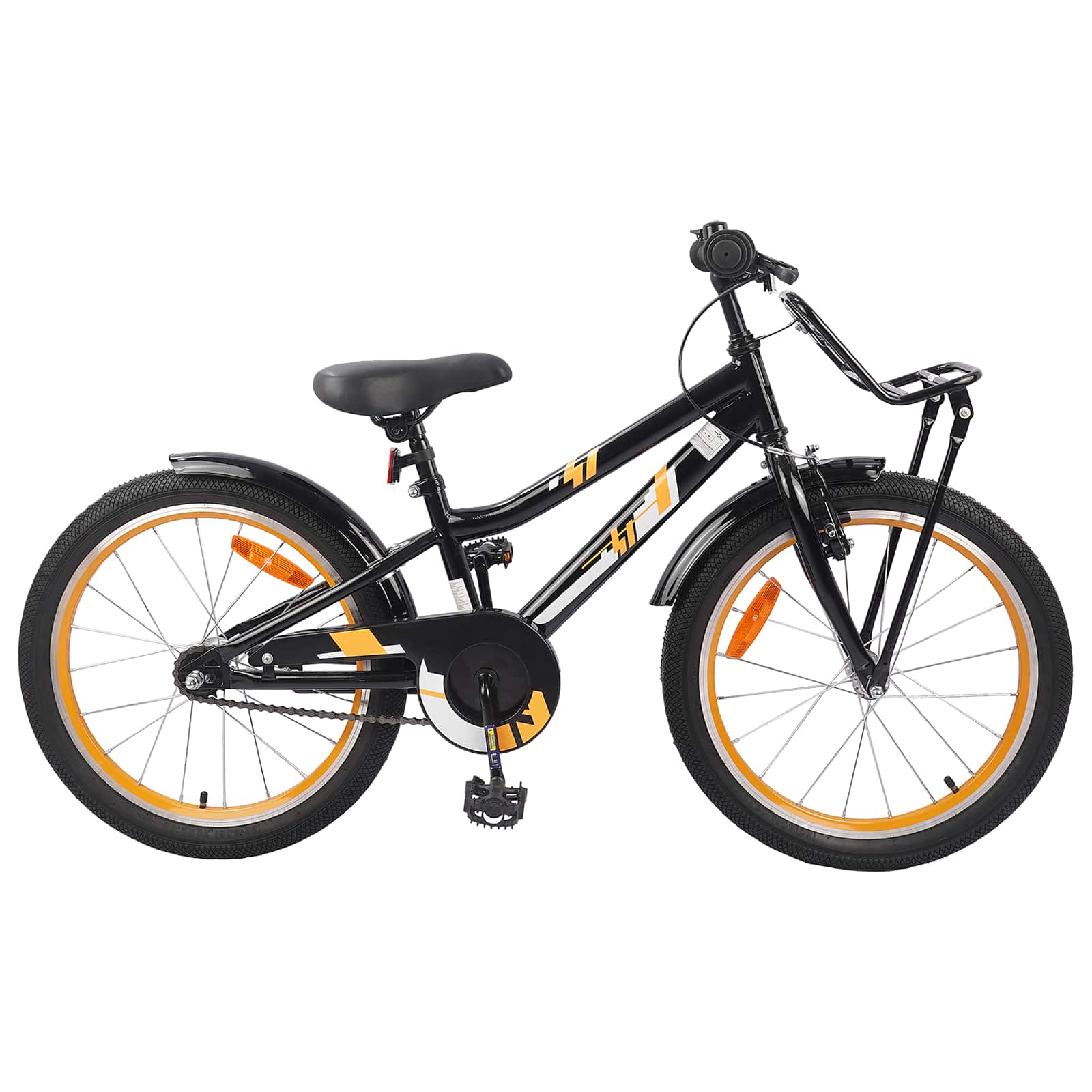 Kinderfahrrad 12 Zoll für 2-4 Jahre alt Orange Schwarz