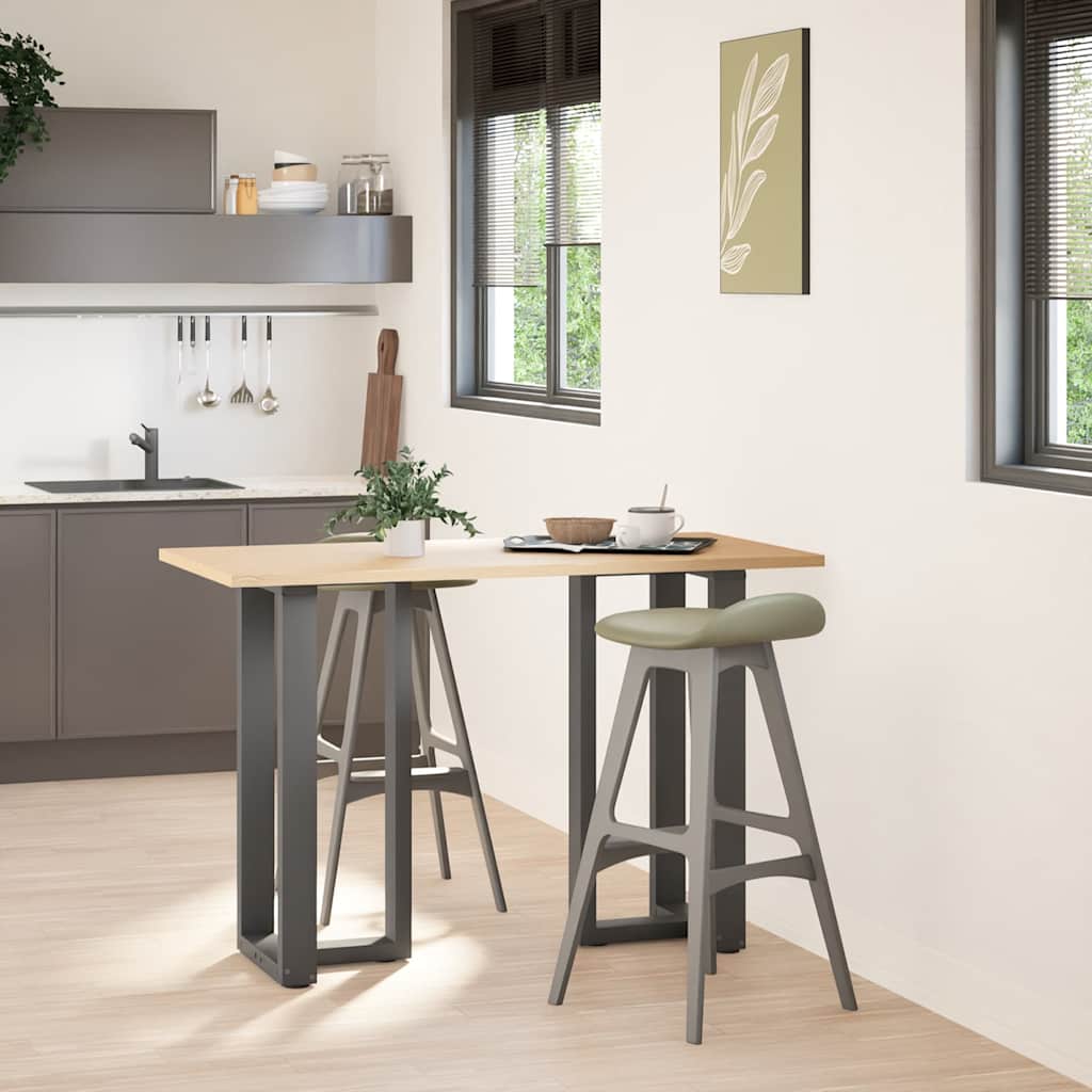 Couchtischbeine T-Form 2 Stk. Schwarz 30x25x(30-31) cm Stahl