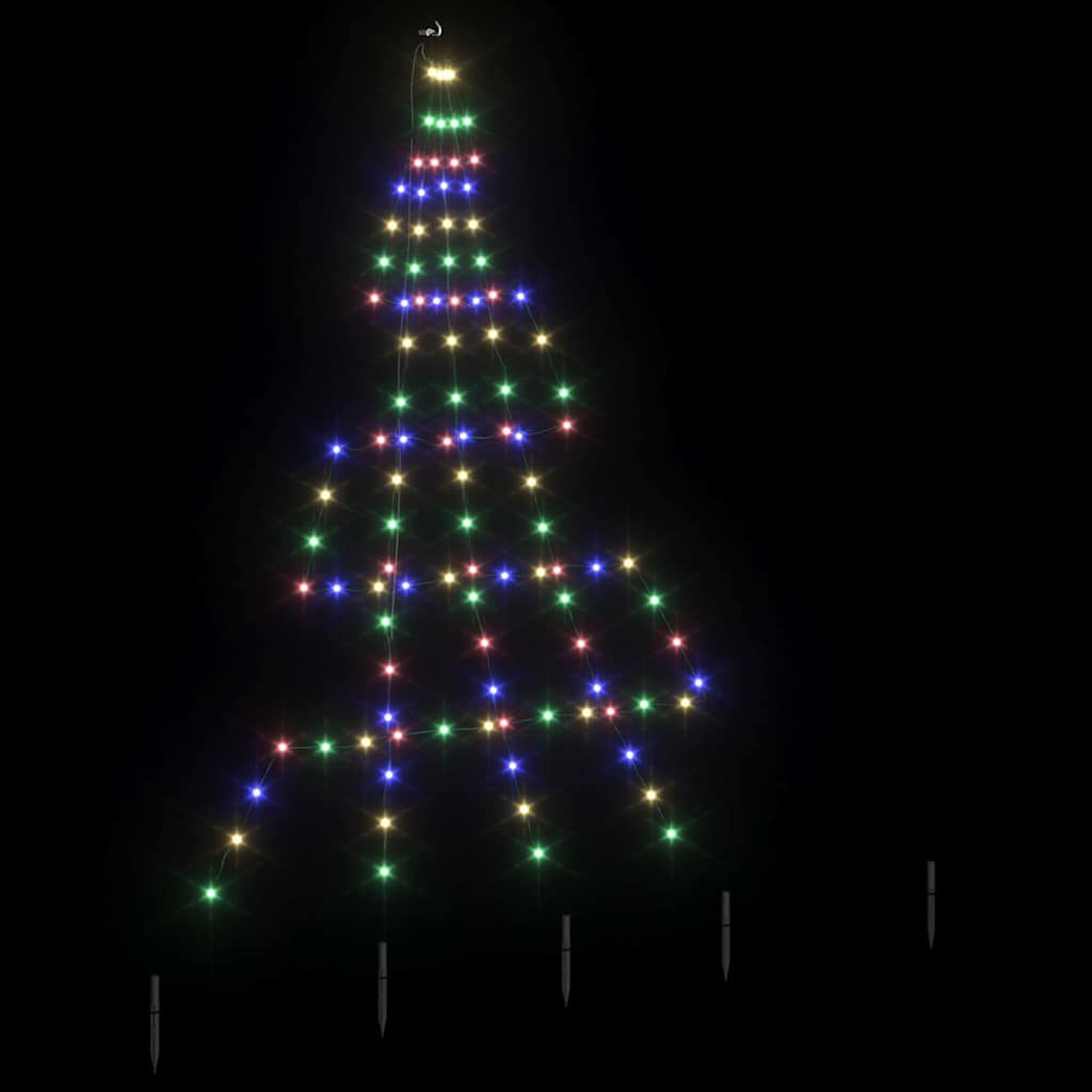 LED Weihnachtsbaum mit Erdspießen Warmes Weiß 182 cm Metall