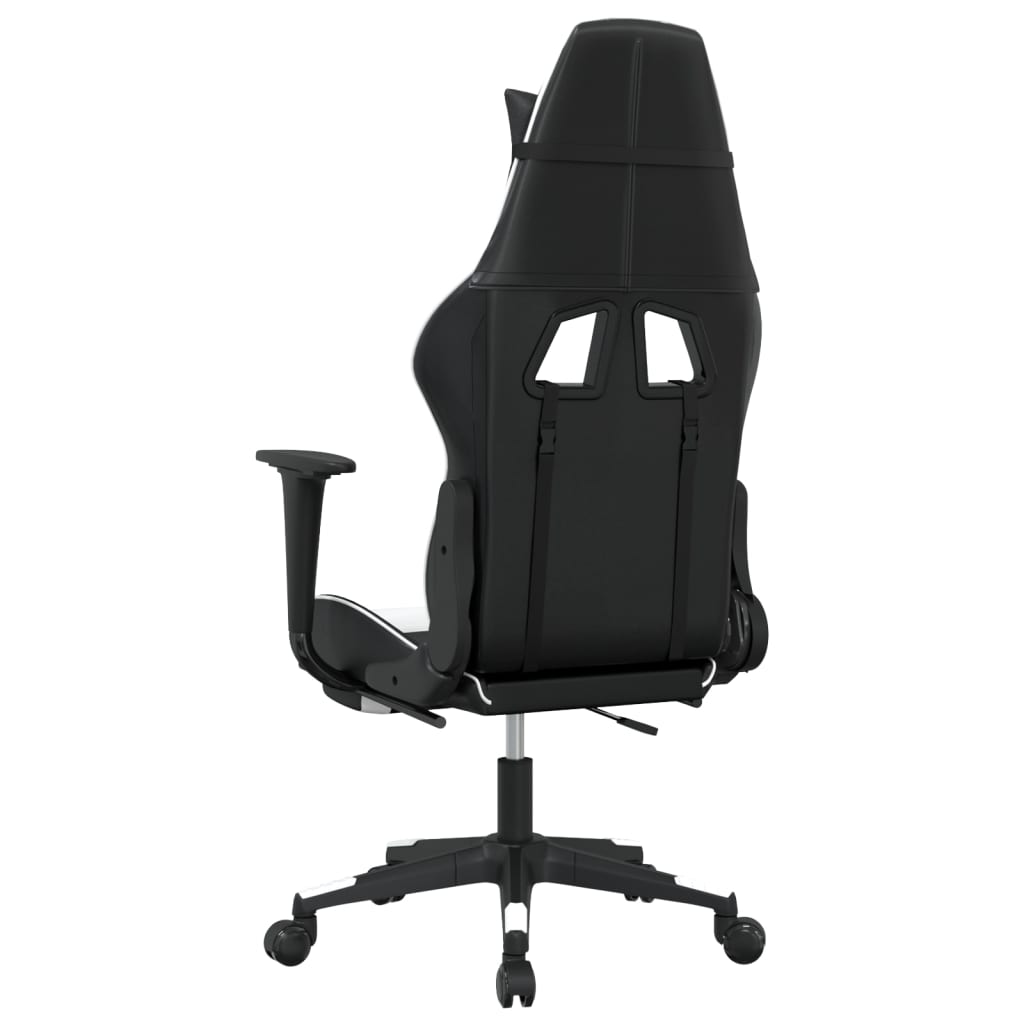 Gaming-Stuhl mit Massagefunktion Schwarz und Blau Kunstleder