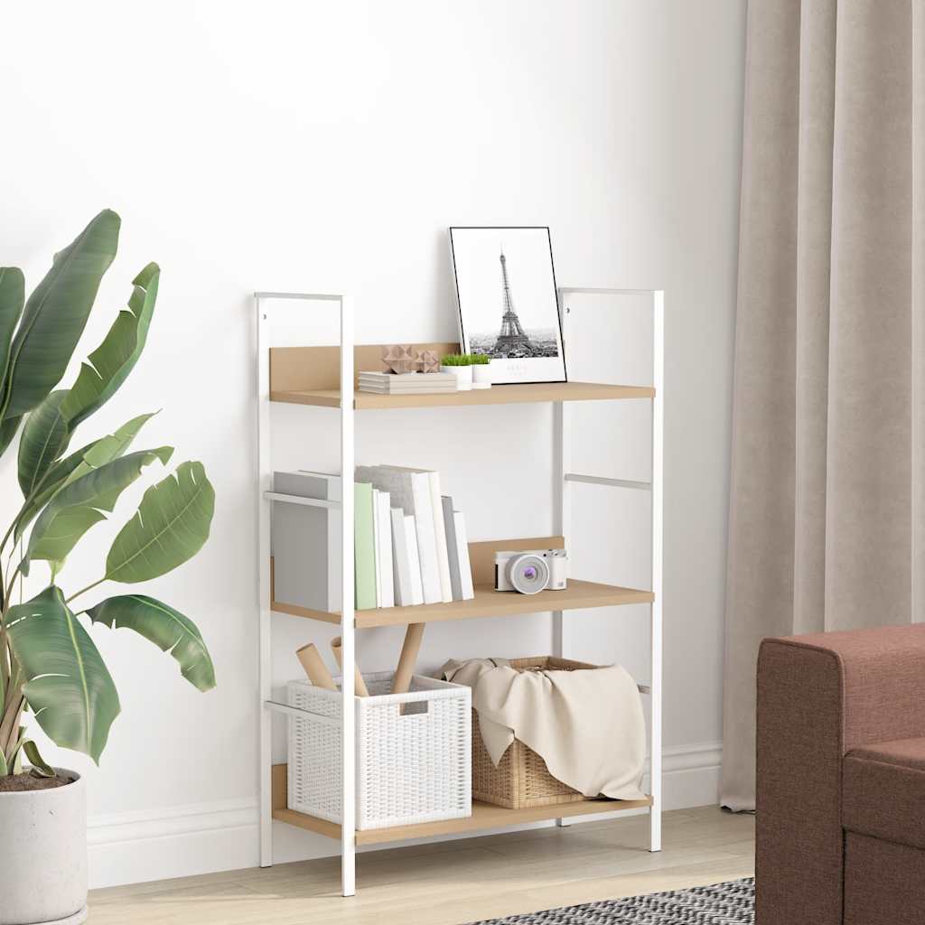 Bücherregal 3 Regalböden Schwarz 60×27,6×90,5 cm Holzwerkstoff