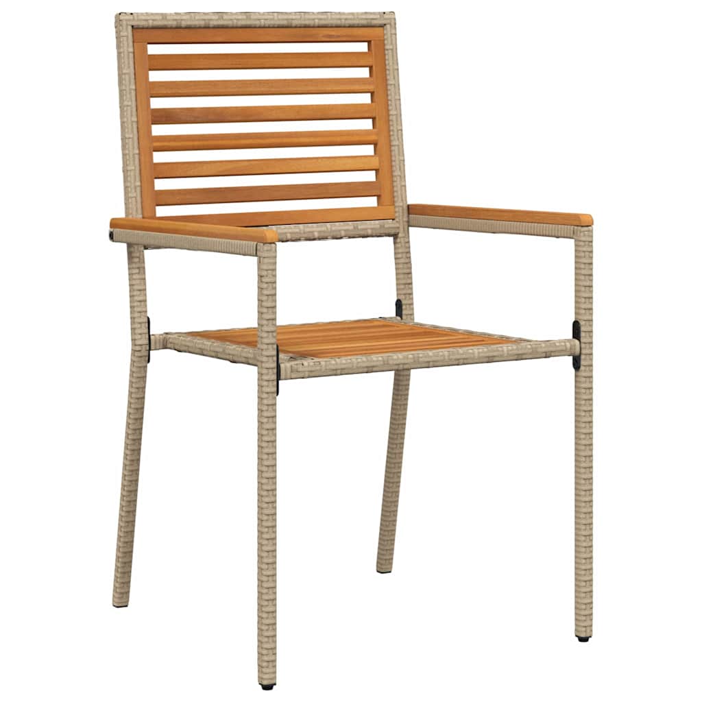Garten Stapelstühle 4 pcs Braun und Schwarz 54 x 56 x 90 cm