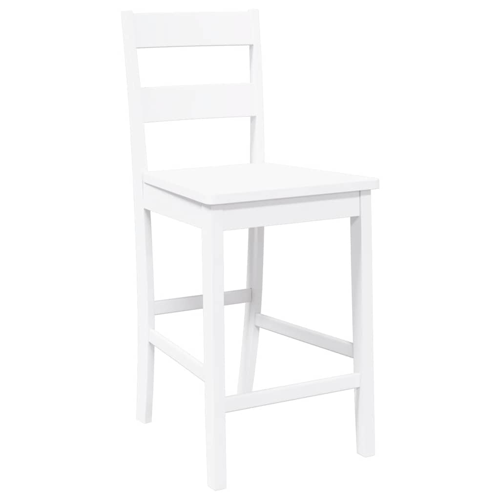 Barhocker mit Kissen 2 Stk. Braun Massivholz Gummibaum