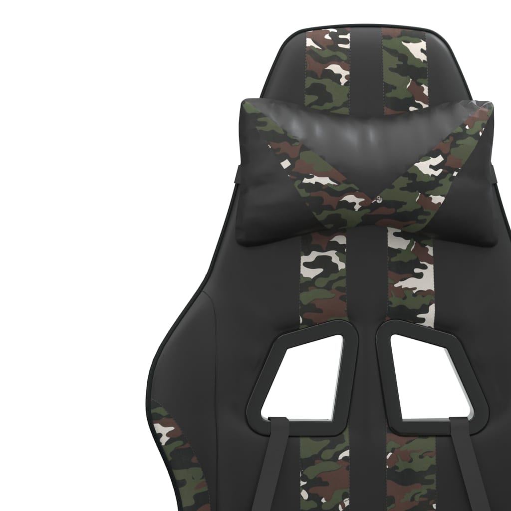 Gaming-Stuhl Drehbar Schwarz und Blau Kunstleder