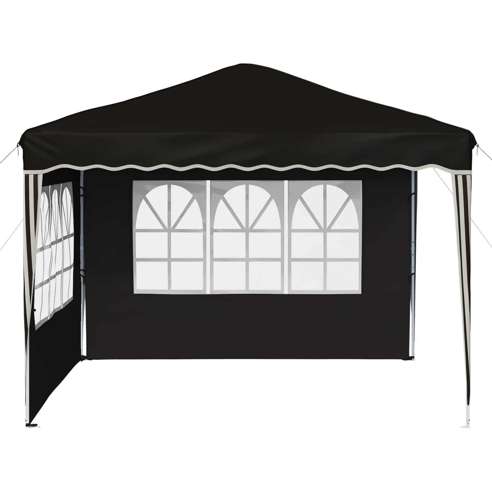 Pop-up Partyzelt 288 x 288 x 245 cm Creme Oxford-Stoff