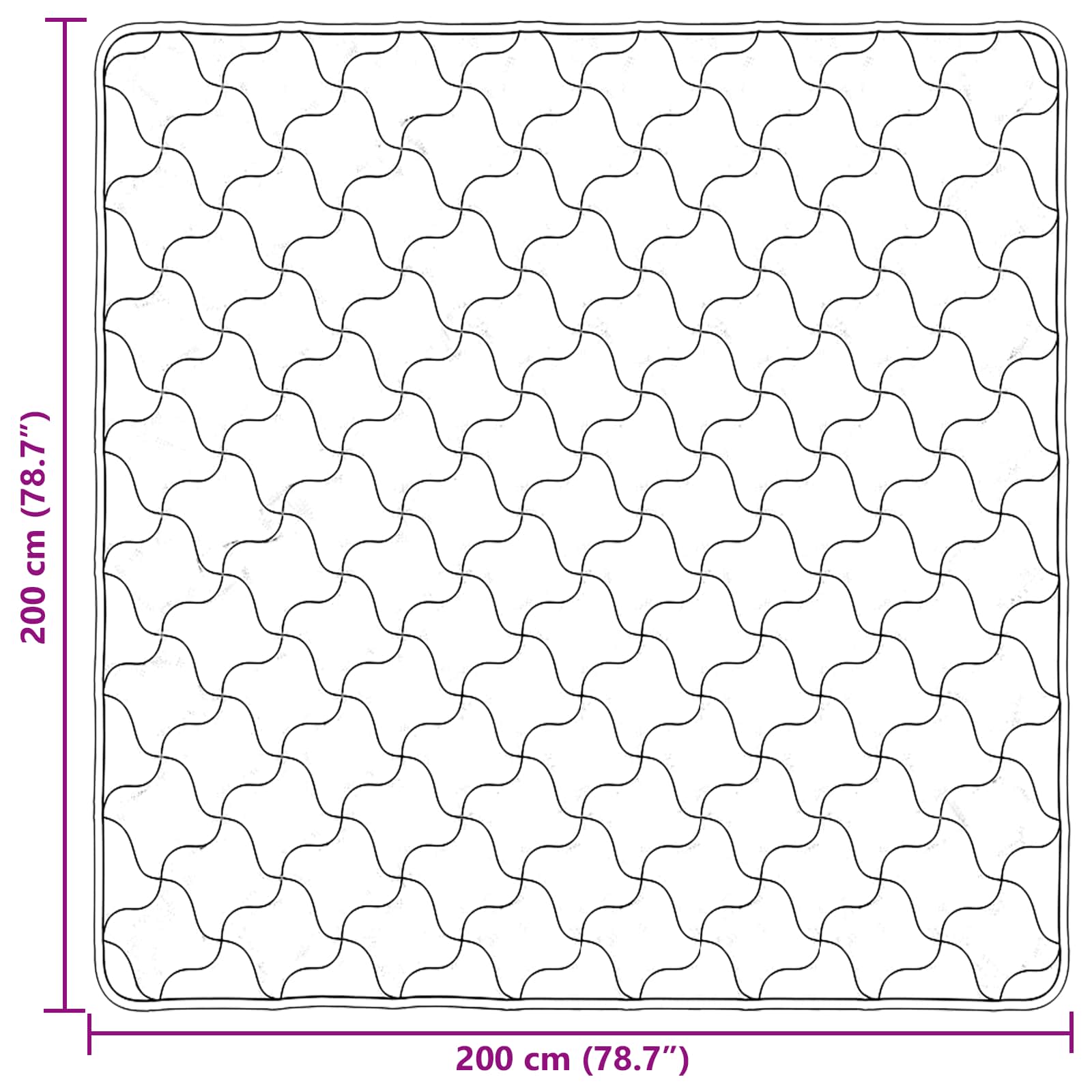 Winterbettdecke Gepolstert Anthrazit 135 x 200 cm