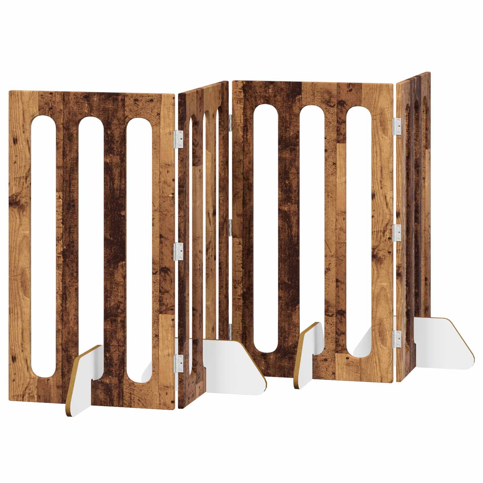 Faltbarer Haustierzaun 2 pcs Weiß 100,5 x 38 x 70 cm
