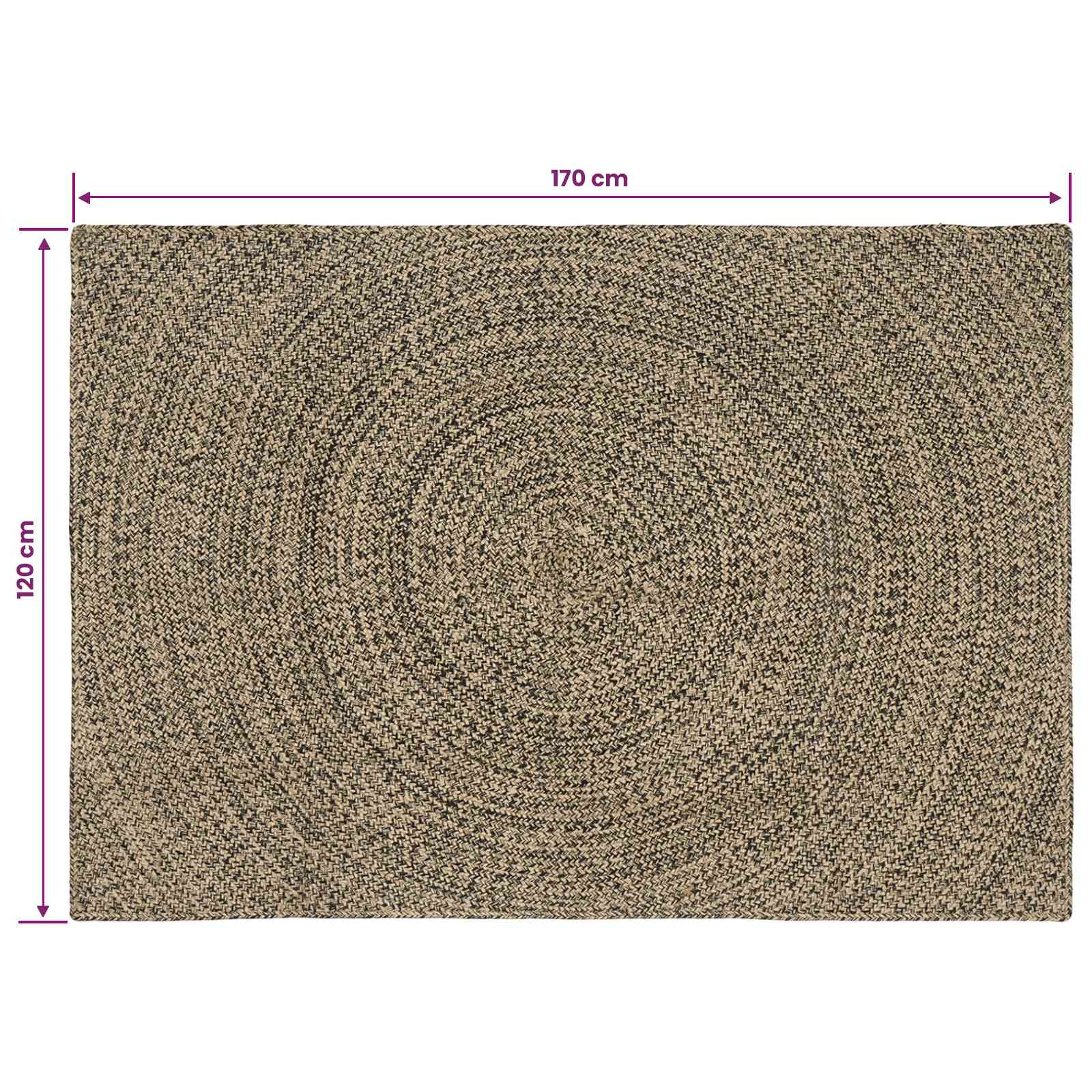 Bereichsteppiche Natürlich und Weiß 60 x 250 cm Jute
