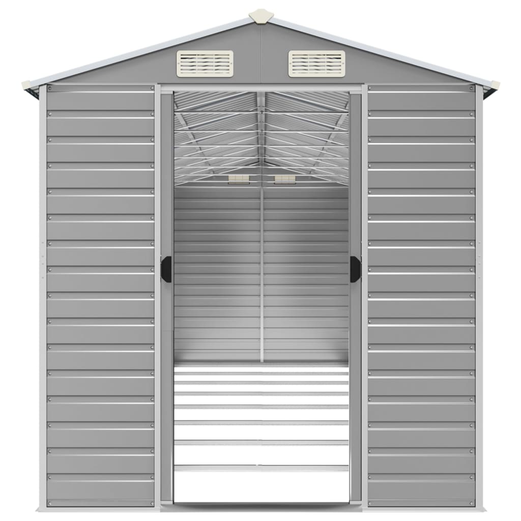 Gerätehaus Grün 191x130x198 cm Verzinkter Stahl