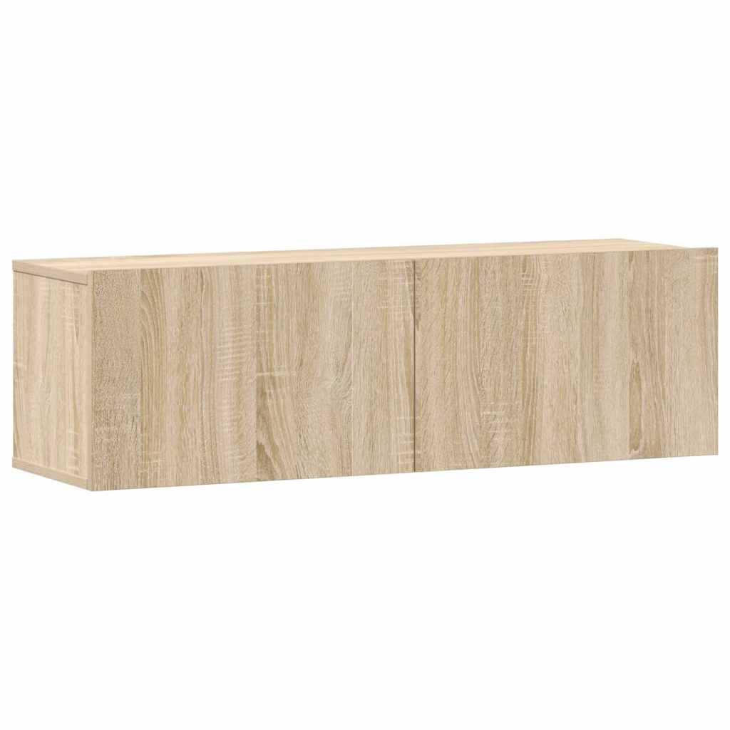 3-tlg. TV-Schrank-Set Weiß Holzwerkstoff