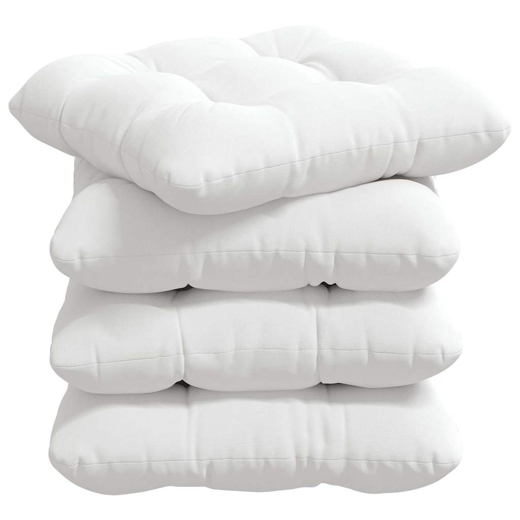 Sitzkissen 4 pcs Hellgrau 40 x 40 x 12 cm Stoff
