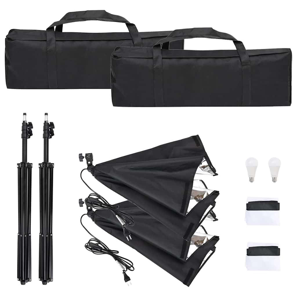 Professionelle Studioleuchten 2 Stk. 40x60 cm Stahl Schwarz