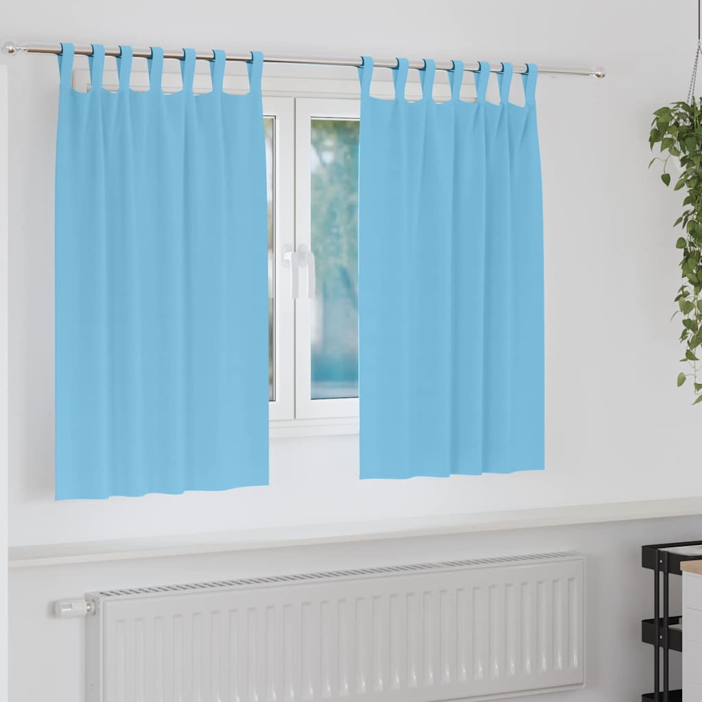 Verdunkelungs-Vorhänge mit Ringen 2 pcs Beige 140 x 140 cm