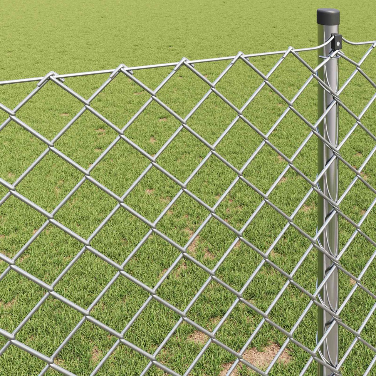 Maschendrahtzaun Verzinkter Stahl 15x1 m Silbern